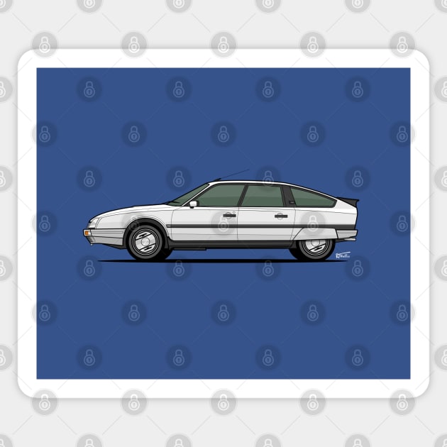 Citroen CX S2 GTI turbo 2 side profile Sticker by RJW Autographics